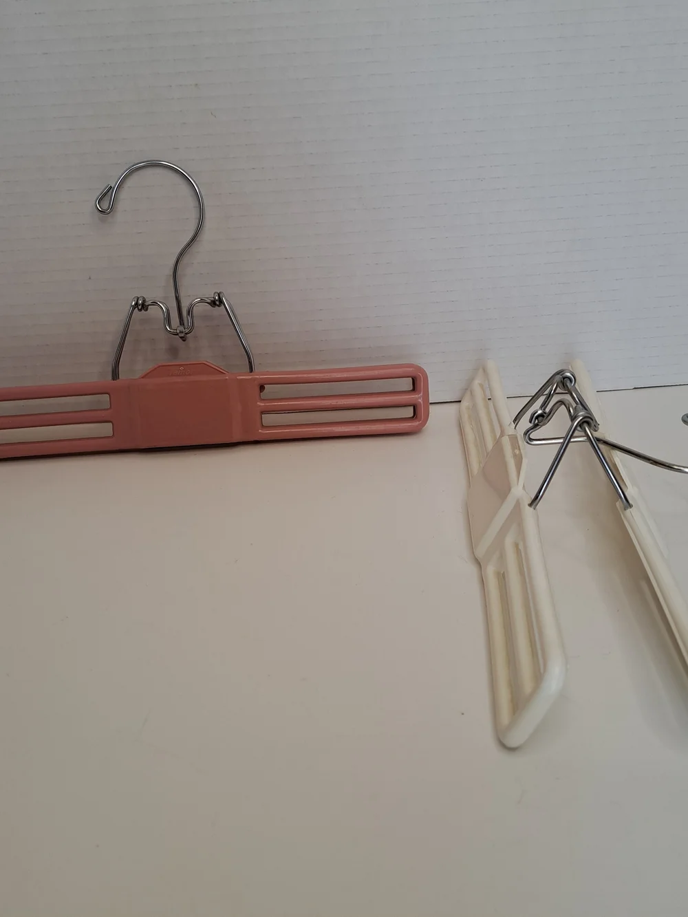 Lot of Vintage hangers, 13 Satin, 3 Wooden Pants, 2 Plastic Pants Hangers
